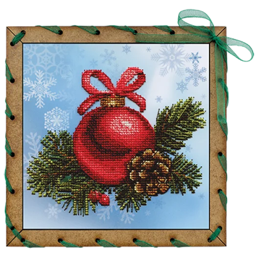 ОР7503 Новогодний шарик. Набор для вышивки бисером Нова Слобода