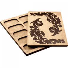 FLZB-058 Органайзер для бисера с деревянной крышкой Волшебная Страна