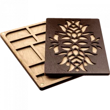 FLZB-060 Органайзер для бисера с деревянной крышкой Волшебная Страна