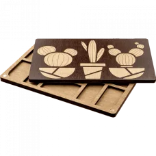 FLZB-063 Органайзер для бисера с деревянной крышкой Волшебная Страна