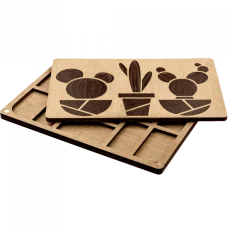 FLZB-064 Органайзер для бисера с деревянной крышкой Волшебная Страна