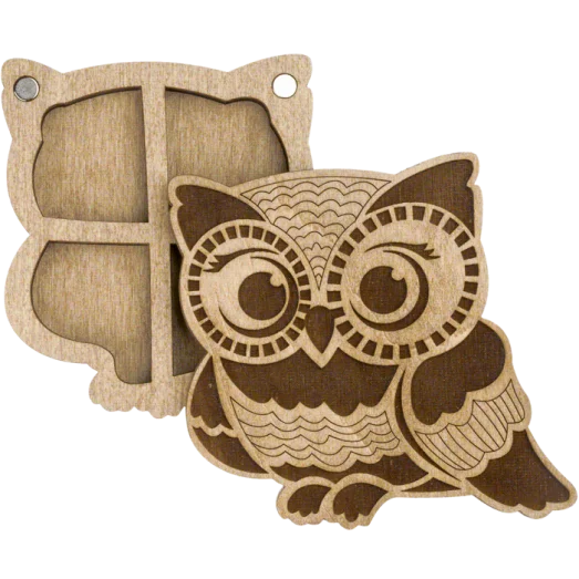 FLZB-101 Органайзер для бисера с деревянной крышкой. Волшебная Страна