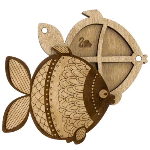 FLZB-105 Органайзер для бисера с деревянной крышкой. Волшебная Страна