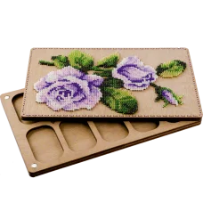 FLZB-069 Набор Органайзер для бисера с деревянной крышкой под вышивку Волшебная Страна