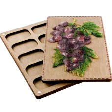 FLZB-072 Набор Органайзер для бисера с деревянной крышкой под вышивку Волшебная Страна