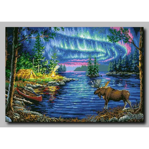 ОСП-24 Северное сияние. Схема для вышивки бисером. Орхидея