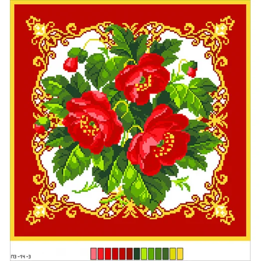 П3-14-003 Канва для вышивки подушки нитками. ТМ Вишиванка