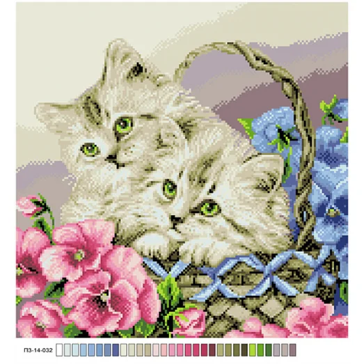 П3-14-032 Канва для вышивки подушки нитками. ТМ Вишиванка