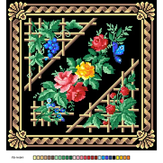 П3-14-041 Канва для вышивки подушки нитками. ТМ Вишиванка