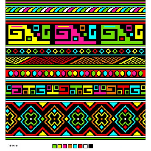 П3-16-031 Канва для вышивки подушки нитками. ТМ Вишиванка