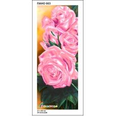 КЛВ-003 (Панно) Розовые розы. Схема для вышивки бисером Кольорова