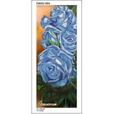 КЛВ-004 (Панно) Голубые розы. Схема для вышивки бисером Кольорова