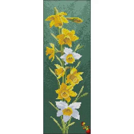 ФПК-4078 Панно с нарциссами. Схема для вышивки бисером Феникс