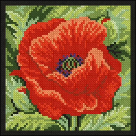 ФПК-5005 Панно с душистым маком. Схема для вышивки бисером Феникс