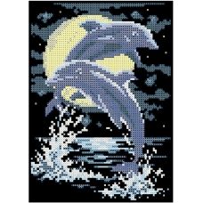 ФЧК-5070 Пара дельфинов. Схема для вышивки бисером Феникс