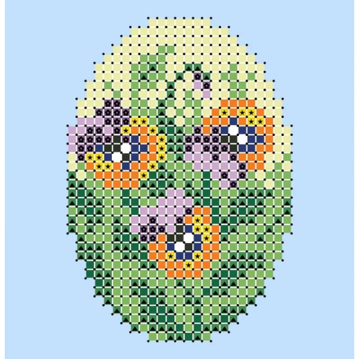 ФЧК-6094 Пасхальная миниатюра (фиолетовая). Схема для вышивки бисером Феникс