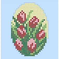 ФЧК-6093 Пасхальная миниатюра (красная). Схема для вышивки бисером Феникс