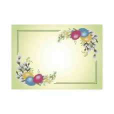 А3-С-003 Салфетка Пасхальная Букет с крашанками Схема для вышивки бисером ТМ Acorns