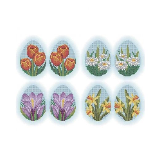 А3-К-499 Пасхальные яйца Весенние цветы. Схема для вышивки бисером ТМ Acorns