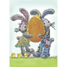 А5-Д-352 Пасхальные зайцы. Схема для вышивки бисером ТМ Acorns