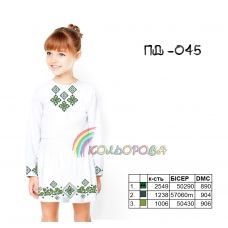 ПД-045 КОЛЁРОВА. Заготовка платье для вышивки