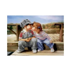 А4-К-347 Первый поцелуй. Схема для вышивки бисером ТМ Acorns