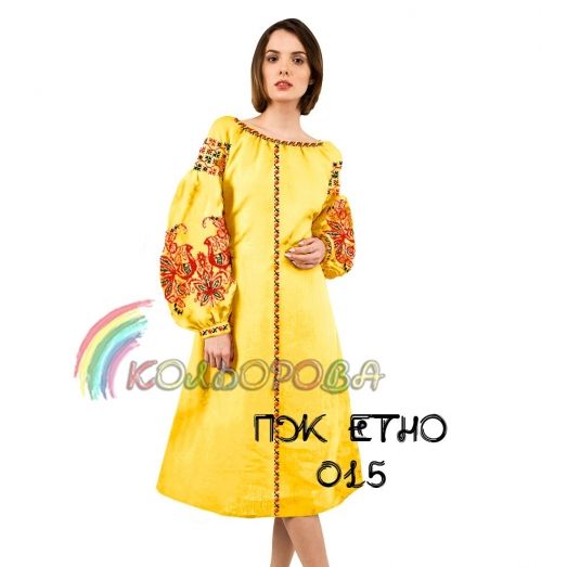 ПЖ-ЕТНО-015 КОЛЁРОВА. Заготовка платье для вышивки