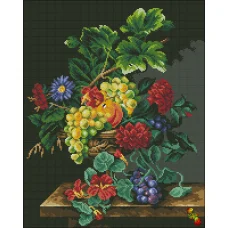 ФПК-3277 Антикварный натюрморт с виноградом. Схема для вышивки бисером Феникс