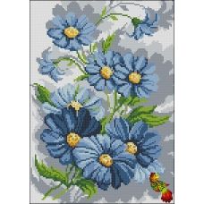ФПК-3295 Голубые цветы. Схема для вышивки бисером Феникс