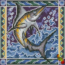 ФПК-4142 Голубой марлин. Схема для вышивки бисером Феникс