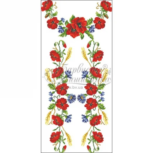 ПЛ-013 Заготовка женского платья белого.Барвыста Вышиванка