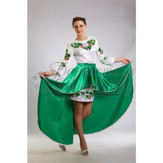 ПЛ-016 Заготовка женского платья белого.Барвыста Вышиванка