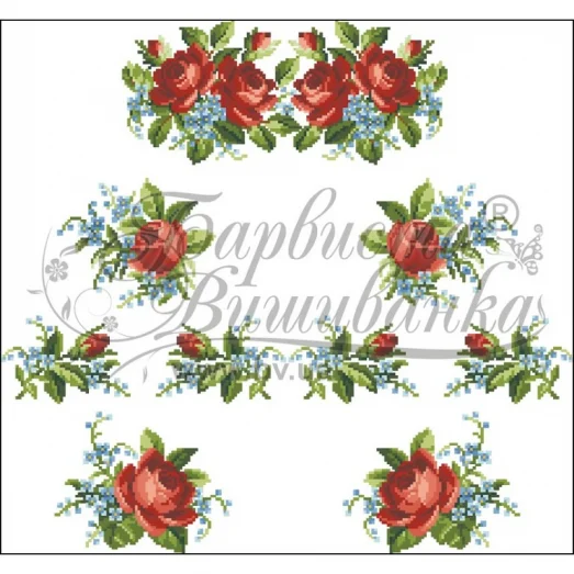 ПЛ-020 Заготовка женского платья белого.Барвыста Вышиванка