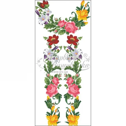 ПЛ-023 Заготовка женского платья белого.Барвыста Вышиванка