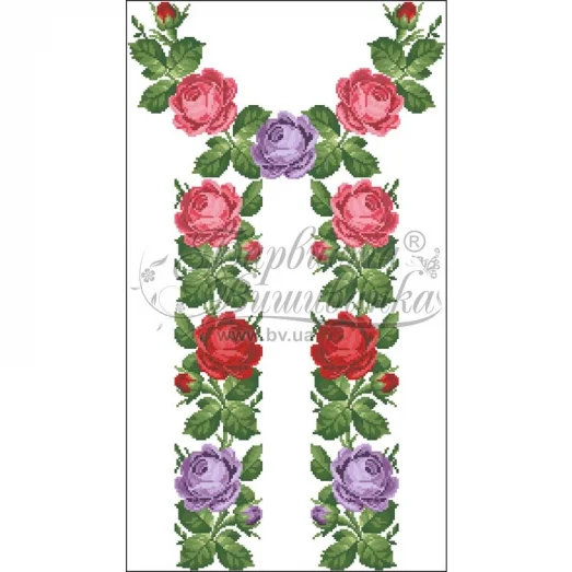 ПЛ-027 Заготовка женского платья белого.Барвыста Вышиванка