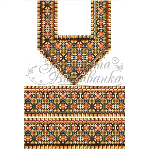 ПЛ-029 Заготовка женского платья белого.Барвыста Вышиванка