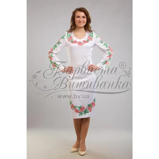 ПЛ-057 Заготовка женского платья белого.Барвыста Вышиванка