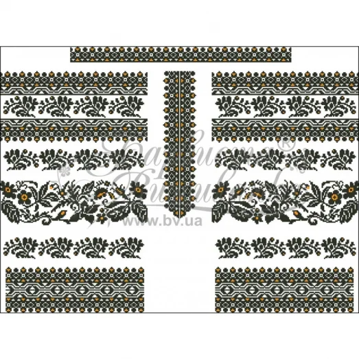 ПЛ-058 Заготовка женского платья белого.Барвыста Вышиванка