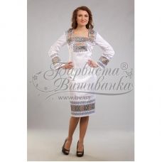 ПЛ-064 Заготовка женского платья белого.Барвыста Вышиванка