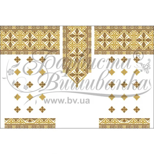 ПЛ-079 Заготовка женского платья белого.Барвыста Вышиванка