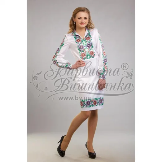 ПЛ-099 Заготовка женского платья белого.Барвыста Вышиванка