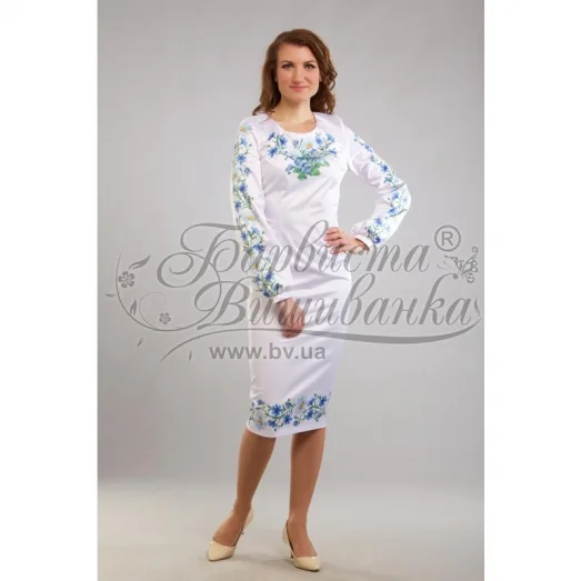 ПЛ-191 Заготовка женского платья белого.Барвыста Вышиванка