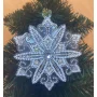 PLS-008 Елочная игрушка снежинка. Набор для вышивки бисером на пластиковой основе. ТМ WoodStitch