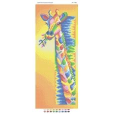 ПМ-4005 Радужный жираф. Схема для вышивки бисером ТМ Сяйво