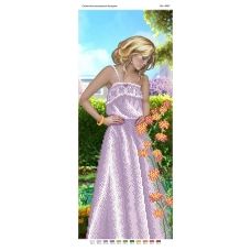 ПМ-4047 Девушка в розовом. Схема для вышивки бисером ТМ Сяйво
