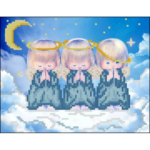 ФЧК-5093 Почти идеальный (в облаках мальчик). Схема для вышивки бисером Феникс