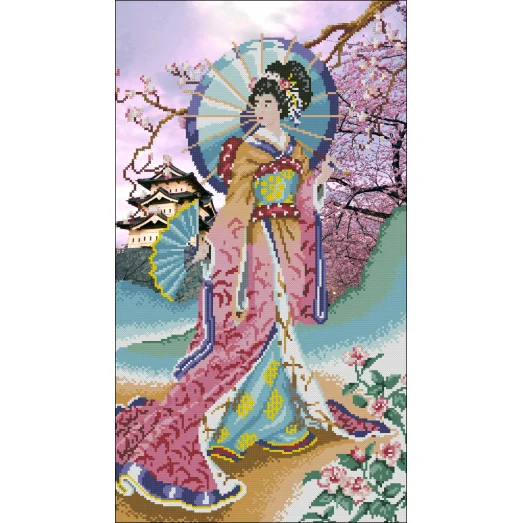 ФЧК-2013 Прекрасный цветок Востока. Схема для вышивки бисером Феникс