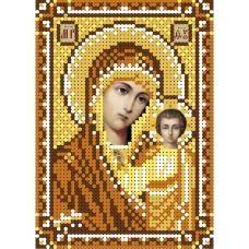 А6-И-134 Пресвятая богородица Казанская (желтые). Схема для вышивки бисером ТМ Acorns