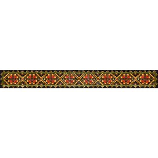 ПСд-047 Бисерная заготовка пояс черный.Барвыста Вышиванка