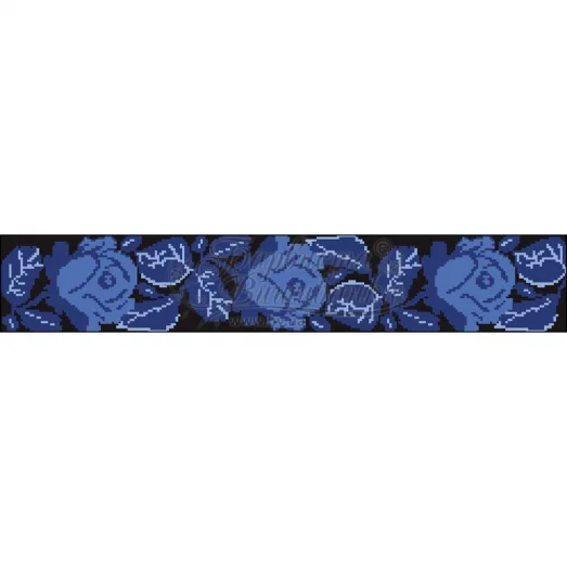 ПСд-061 Бисерная заготовка пояс черный.Барвыста Вышиванка